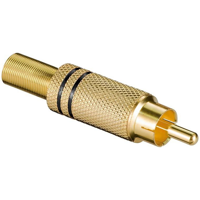 RCA-stekker Verguld met Kabelbeschermer -  Verguld - Goud