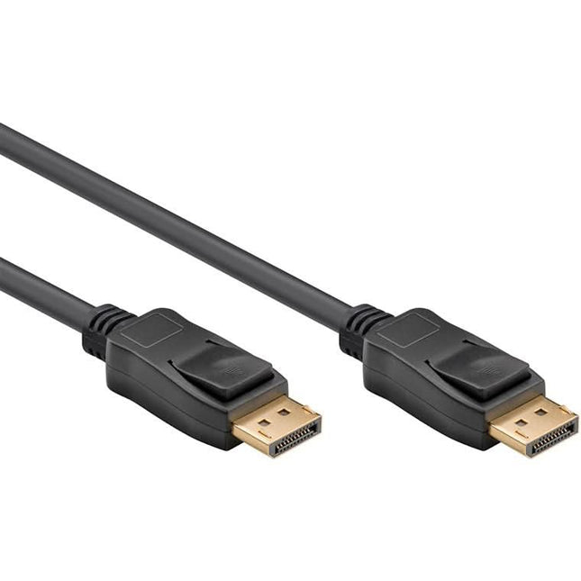2 meter DisplayPort Kabel 1.4 – 8K @ 60Hz - VESA Gecertificeerd -Verguld - Koper - Zwart
