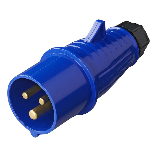 ProPlus Spatbestendige CEE-stekker – 16A – 230V – 3-polig – IP44 - Blauw