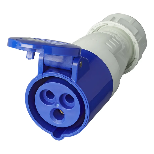 CEE Contrastekker 16A – IP44 – Blauw/Wit