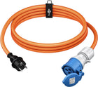 5 meter Schuko naar CEE camping stroomkabel - IP44 waterdicht - 3 x 2.5 mm² koperen kern