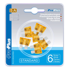 Standaard Steekzekeringen 5A – 6 Stuks – Licht bruin (Blisterverpakking)