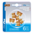 Standaard Steekzekeringen 7,5A – 6 Stuks – Bruin (Blisterverpakking)