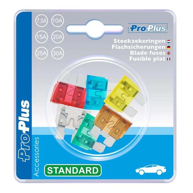 Steekzekeringen standaard -  assorti – 6 stuks in blister
