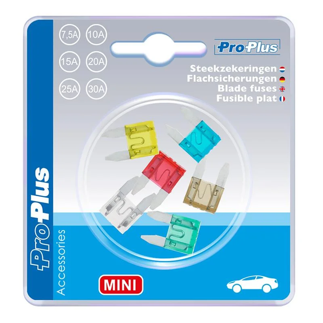 Steekzekeringen Mini – Assortiment 6 stuks in blister