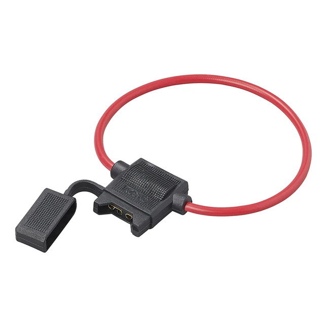 Zekeringhouder In-line voor Standaard-Steekzekering – Draaddiameter 2 mm² - Kabellengte 250 mm