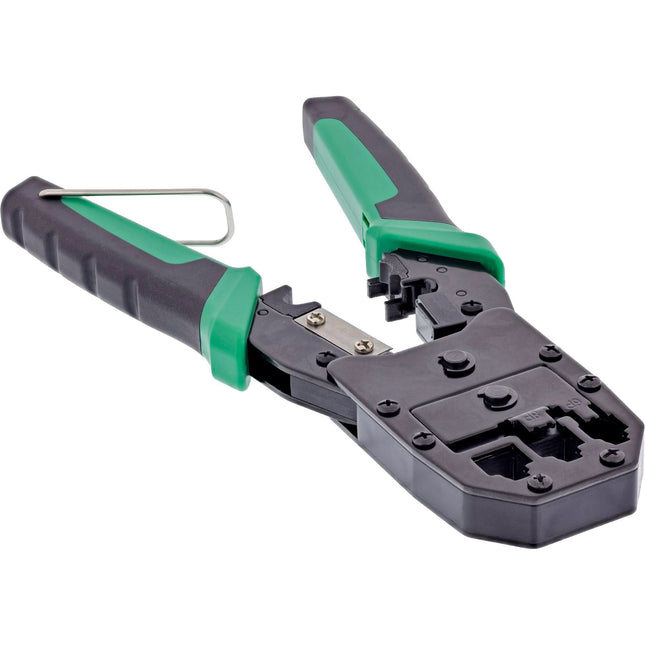 InLine Modulaire Krimptang – voor RJ11, RJ12 en RJ45 stekkers  - Groen/zwart