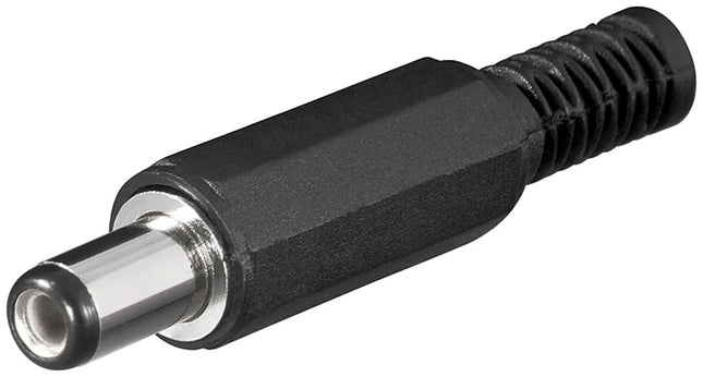 DC connector - 5,5 mm x 2,1 mm - Zwart - soldeerbaar