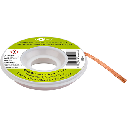 Desoldeerdraad 2 mm – 1,5 meter
