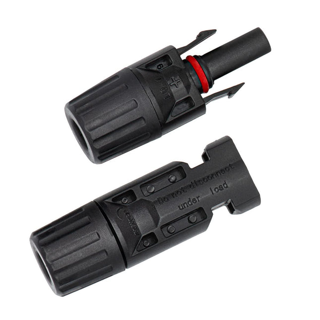 Aansluitset voor fotovoltaïsche systemen - 4–6 mm² - IP65/IP67 - 1000V DC - Zwart