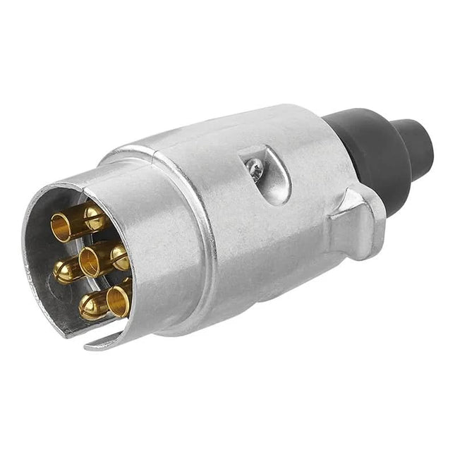 ProPlus 7-polige metalen aanhangwagenstekker – Ø 41 mm - Grijs