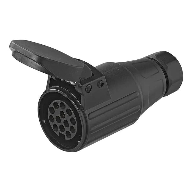 13-polige ProPlus PVC contrastekker – zwevend model – 12 Volt – zwart