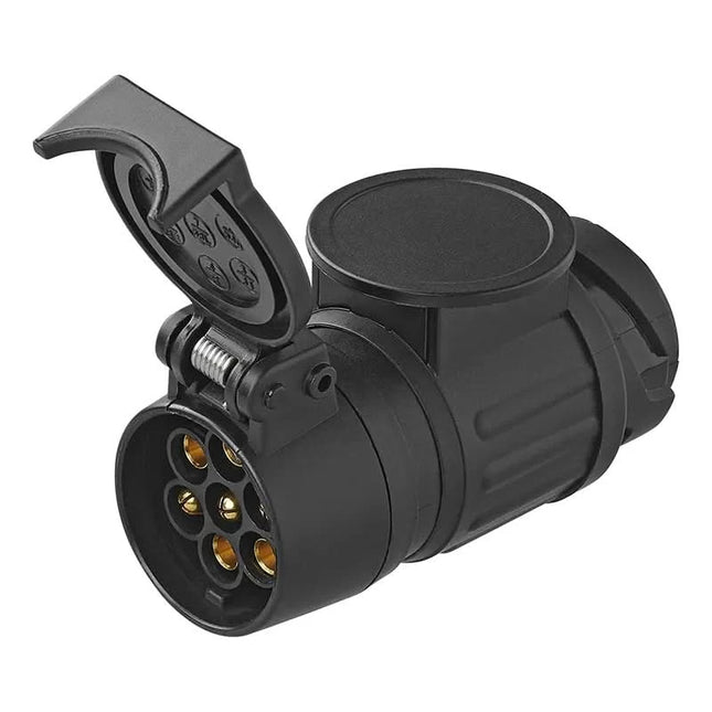 ProPlus Verloopstekker 13-polig naar 7-polig – 12V – 10 cm – zwart