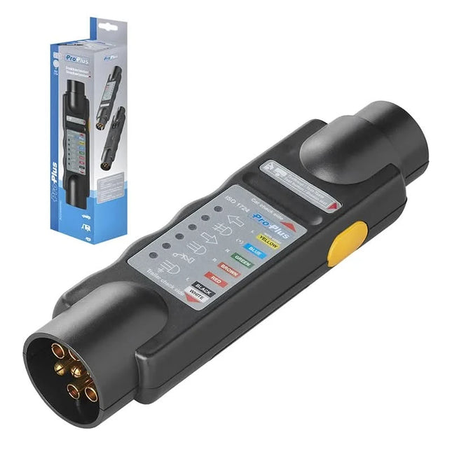 ProPlus Stekkertester – 7-polige aansluitingen – 12V - Zwart