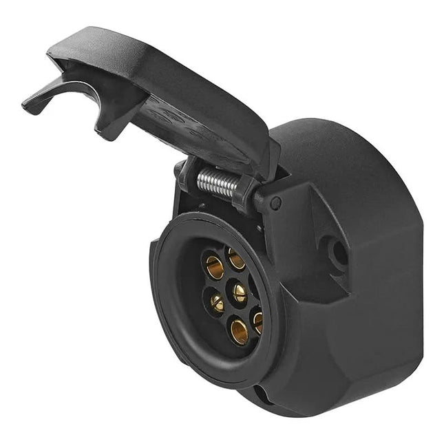 ProPlus Stekkerdoos – 7 + 1 polig – PVC – automatisch afschakelcontact - Zwart