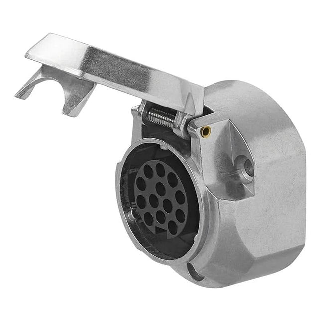ProPlus Stekkerdoos – 13-polig – Metaal – Type Jaeger – Zilver