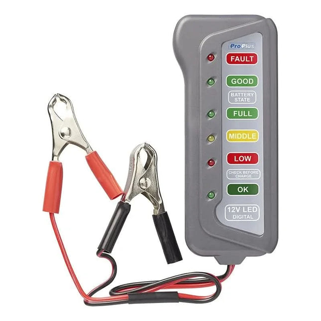 ProPlus Accutester 12V – Spanning, Accu en Dynamo Testen - Grijs
