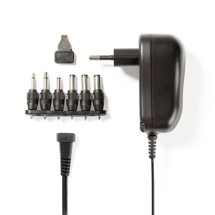 Universele voeding 3-12V / 2000 mA met verwisselbare stekkers 1,8 meter