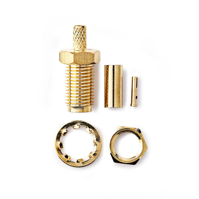 Nedis SMA (v) Krimp Connector - RG174 - 50 Ohm - 2 stuks - Verguld