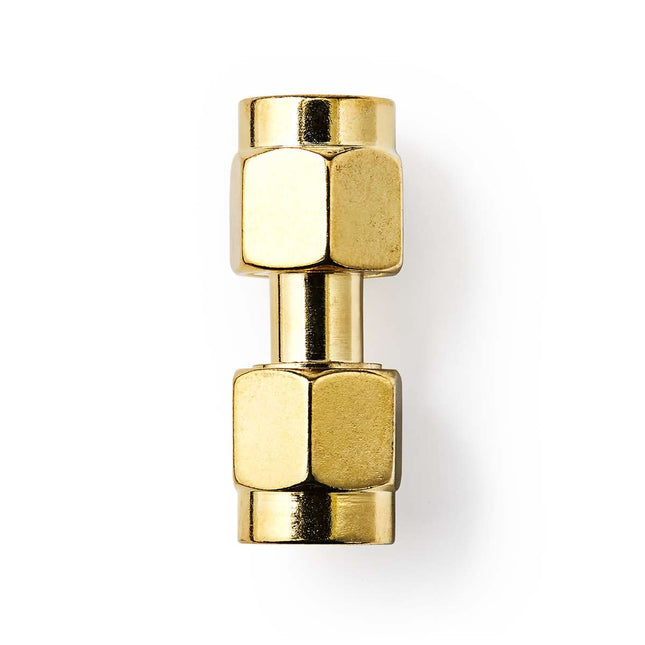 Nedis SMA Adapter - SMA (m) - SMA (m) - 50 Ohm - 2 stuks - Verguld
