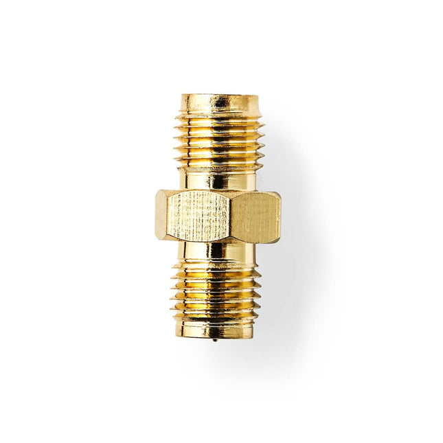 Nedis RP-SMA (v) - SMA (v) Adapter - 50 Ohm - 2 stuks - Verguld