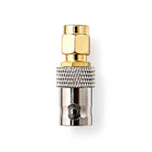 Nedis SMA (m) - BNC (v) Adapter - 50 Ohm - 2 stuks - Verguld