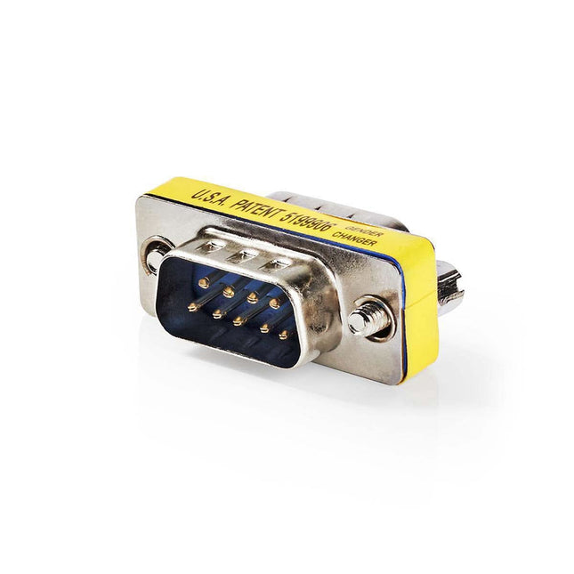 Seriële Adapter - D-SUB 9-Pins Male naar D-SUB 9-Pins Male - Grijs - Vernikkeld