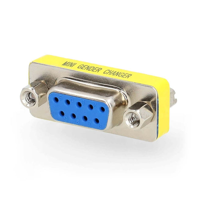 Nedis Seriële Adapter - D-SUB 9-Pins Female naar D-SUB 9-Pins Female - Metaal - Vernikkeld