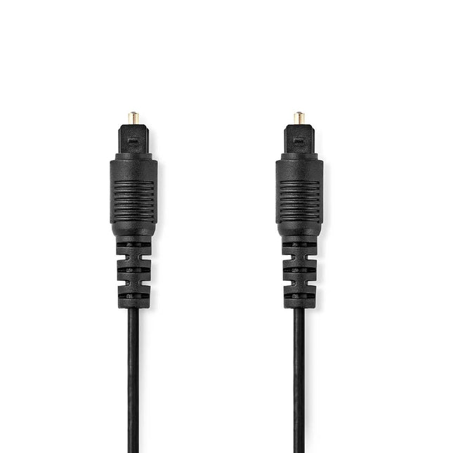 3 meter Nedis Digitale Optische Toslink Kabel – Zwart - Vergulde Connectoren