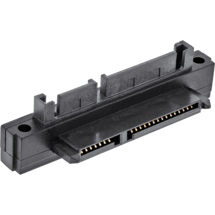 InLine SATA-adapter - 22-pins (15+7) -  mannelijk/vrouwelijk -  Haaks naar boven - Zwart