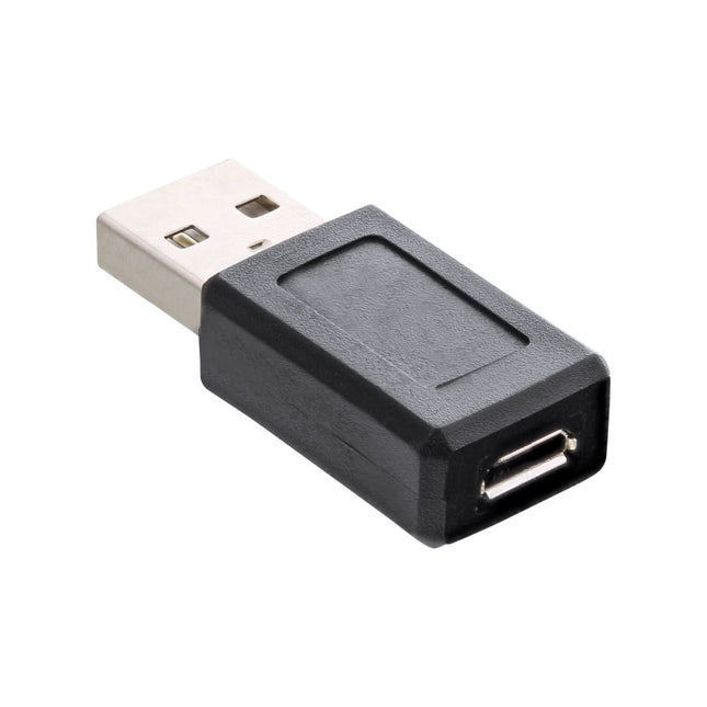 USB 2.0 Adapter – Micro-USB (v) naar USB-A (m) - Zwart