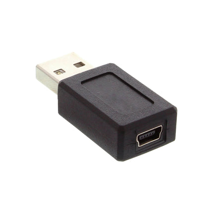 USB 2.0 Adapter – USB Mini-B (v) naar USB-A (m) - Zwart