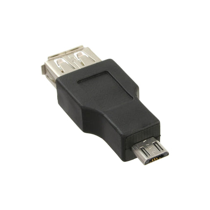 Inline USB Micro-B (m) - USB-A (v) adapter - USB2.0 - zwart