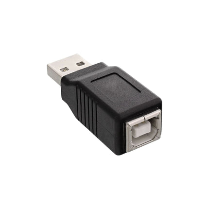 Inline USB-A (m) - USB-B (v) adapter - USB2.0 - zwart