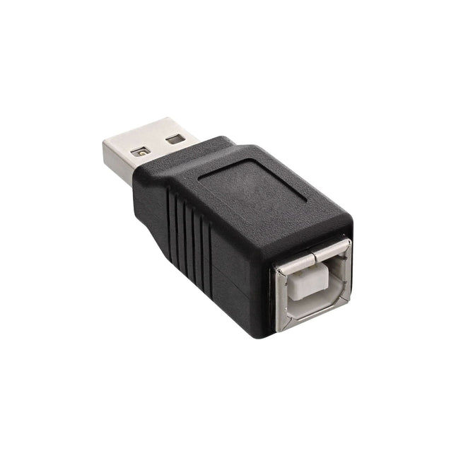 Inline USB-A (m) - USB-B (v) adapter - USB2.0 - zwart