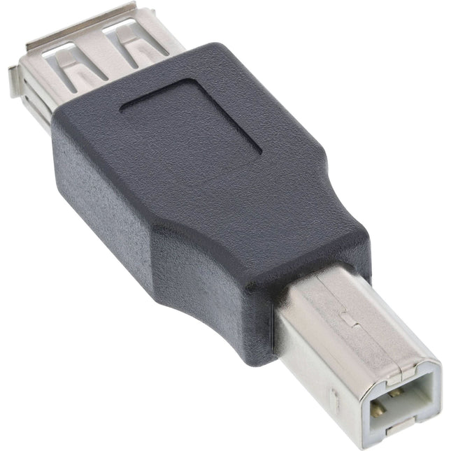 inline USB adapter - USB 2.0 - Type A (v) - Type B (m) - Zwart