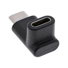 inline USB Adapter – USB 3.2 Gen 2 - USB-C Mannelijk naar USB-C Vrouwelijk - Haaks omhoog/omlaag - Zwart