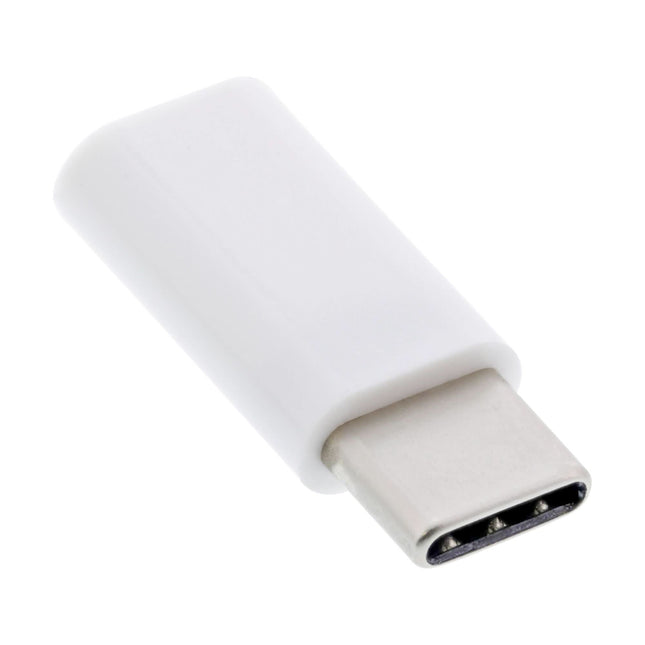 Inline USB adapter - USB 2.0 - USB-C mannelijk naar Micro-USB vrouwelijk - Wit
