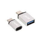 Inline USB-C naar USB + USB-C naar Micro-USB adapter set - Zilver