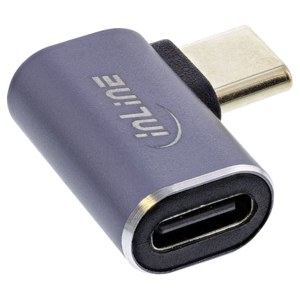InLine USB-C haakse adapter – links/rechts - USB4 4.0 - 40 Gbps  PD 240W | 8K 60Hz | Aluminium