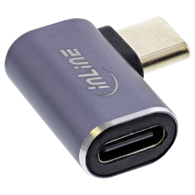 InLine USB-C haakse adapter – links/rechts - USB4 4.0 - 40 Gbps  PD 240W | 8K 60Hz | Aluminium