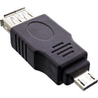 InLine Micro USB-adapter – USB 2.0 - Micro-A (m) naar USB-A (v) - Zwart