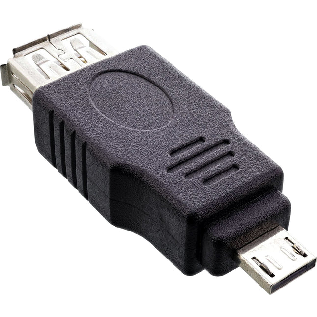 InLine Micro USB-adapter – USB 2.0 - Micro-A (m) naar USB-A (v) - Zwart