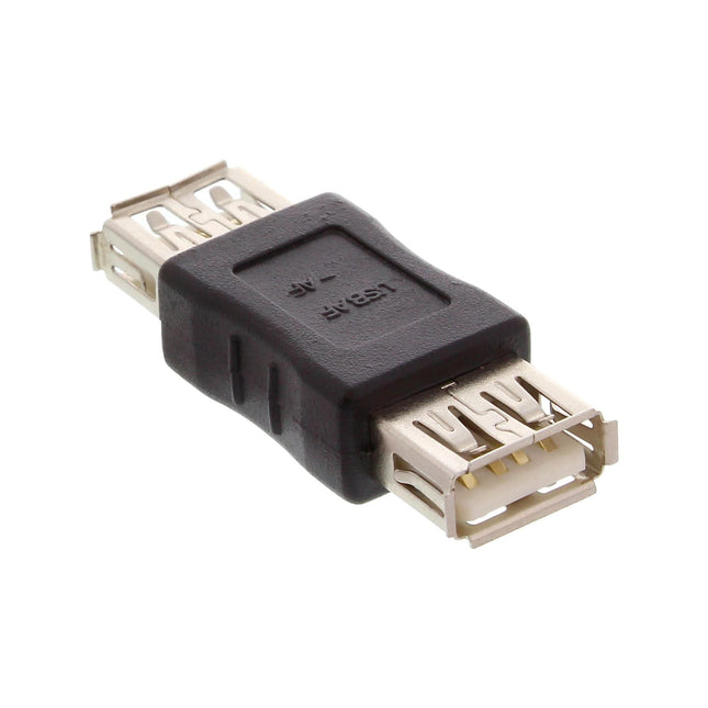 InLine USB adapter  - USB 2.0 - Type A vrouwelijk - Type A vrouwelijk - Zwart