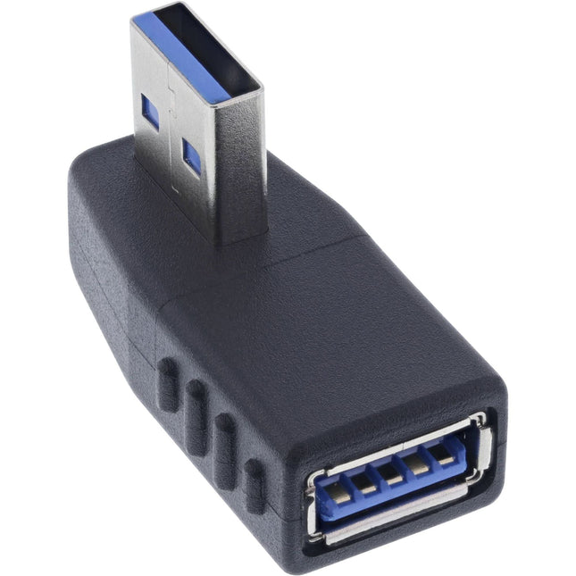 InLine USB adapter - USB 3.2 Gen.1 - USB-A (m) naar USB A (v) - 270° horizontaal - Zwart
