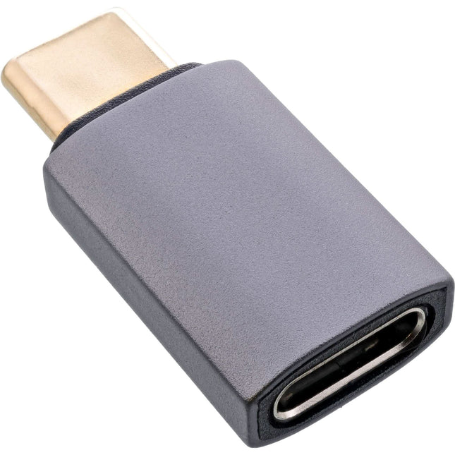 InLine USB adapter - USB 4.0 -  USB-C (m) naar USB-C (v) - 40 Gbps - PD 240W - 8K 60Hz -  Aluminium