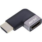InLine HDMI-adapter – HDMI A (m/v) -  90° naar links -  8K UHD - Verguld