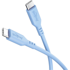 1,5 meter Goobay USB-C siliconen kabel - USB2.0 - PD 60W - Blauw