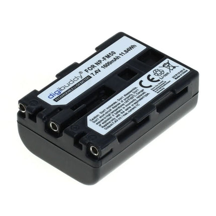 Camera accu voor Sony NP-FM30, NP-FM50, NP-FM55H en NP-QM51 – 1600 mAh