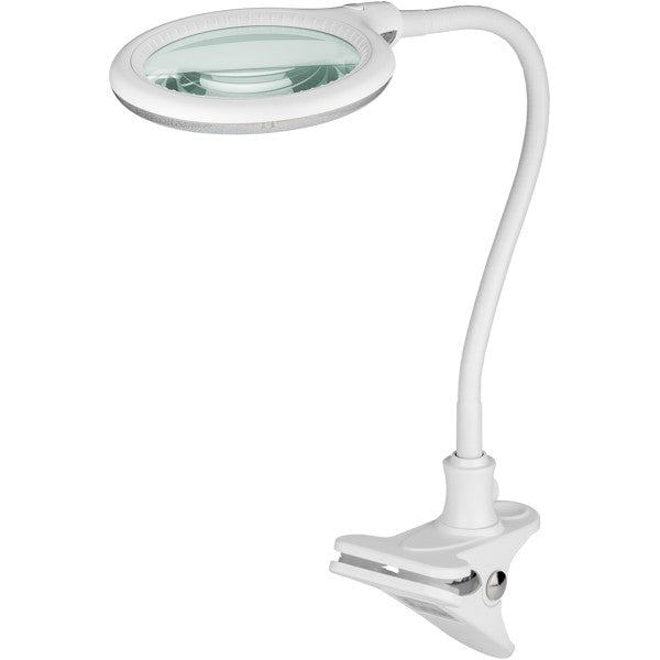 LED-Loeplamp 2-in-1 met Tafelvoet en Klem – 6 W – 1,75x Vergroting – Wit